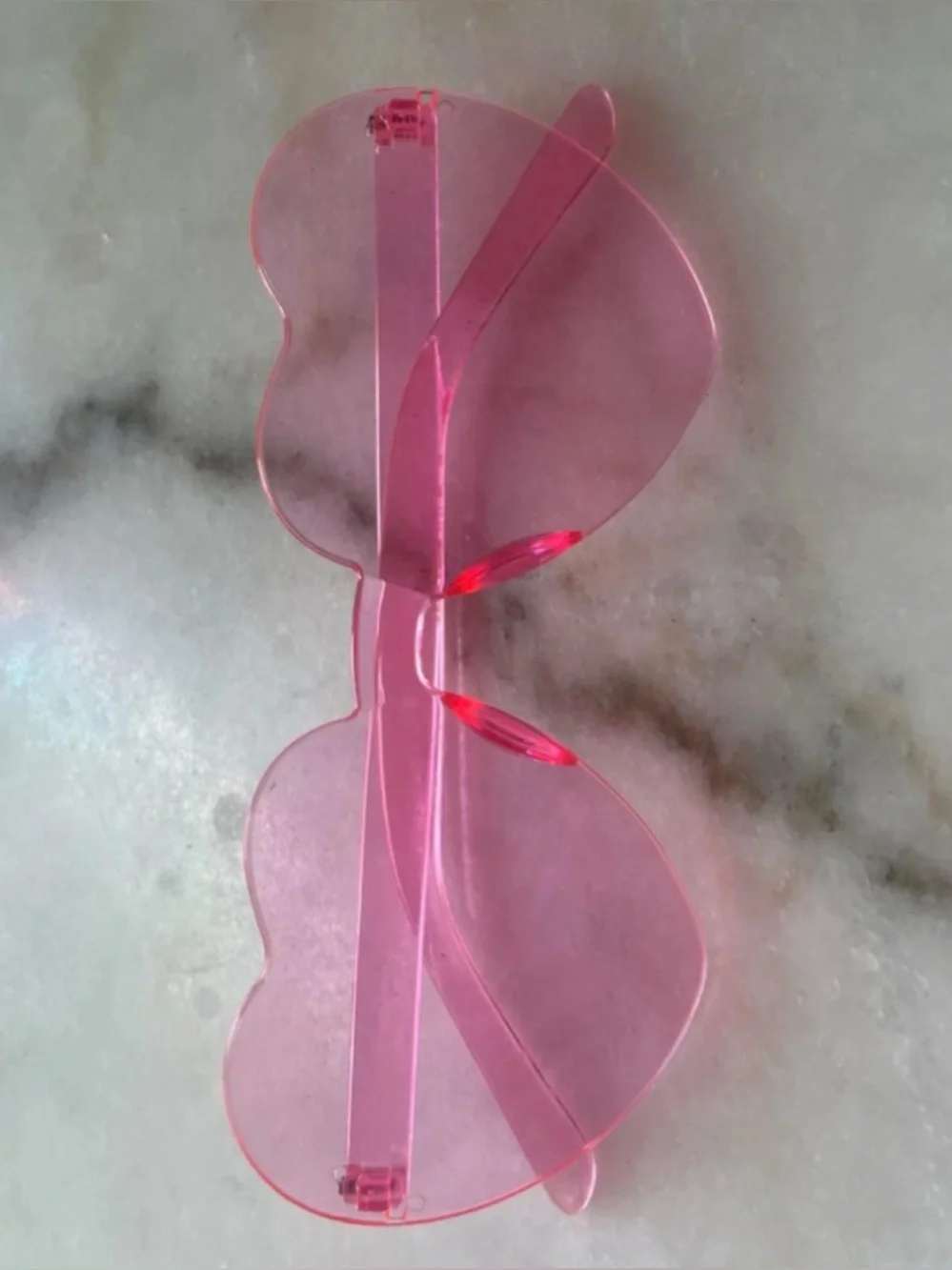 Pink Heart-Shaped Sunglasses